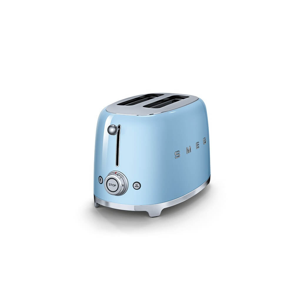 Buy Smeg TSF01PBUK 50's Retro Style Aesthetic Pastel Blue 2 slice