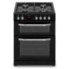Newworld 60cm Twin Cavity Gas Cooker In Black – NWMID63GB from Empire Spares & Electricals